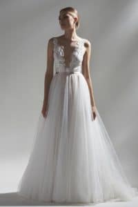 Woman wearing a Watters bridal dress